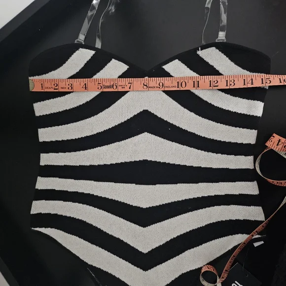 Forplay, OG Barbie Black and White Striped Swimsuit - Picture 8 of 10